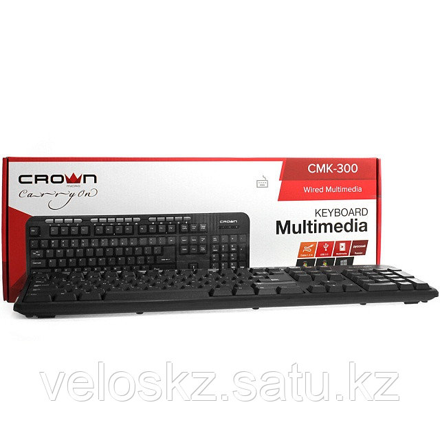 Клавиатура проводная Crown CMK-300 каз/рус/англ USB