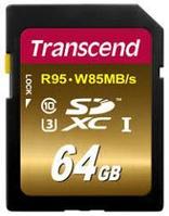 Карта памяти SD 64GB Class 10 U3 Transcend TS64GSDU3X