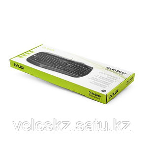 Клавиатура, Delux, DLK-9050UB, USB, Кол-во стандартных клавиш 104, 16 мультимедиа-клавиш, фото 2