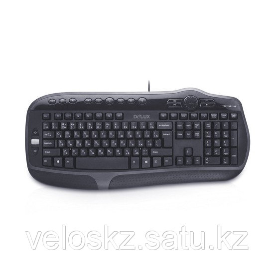 Клавиатура, Delux, DLK-9050UB, USB, Кол-во стандартных клавиш 104, 16 мультимедиа-клавиш