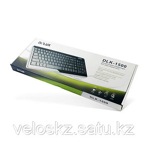 Клавиатура, Delux, DLK-1500UB, Ультратонкая, USB, Кол-во стандартных клавиш 104, 12 мультимедиа-клавиш, фото 2