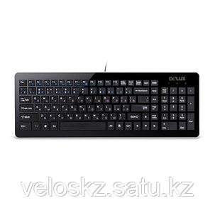 Клавиатура, Delux, DLK-1500UB, Ультратонкая, USB, Кол-во стандартных клавиш 104, 12 мультимедиа-клавиш, фото 2