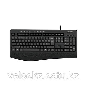 Клавиатура, Delux, DLK-6060UB, USB, Кол-во стандартных клавиш 104, 8 мультимедиа-клавиш, 1,6м, фото 2
