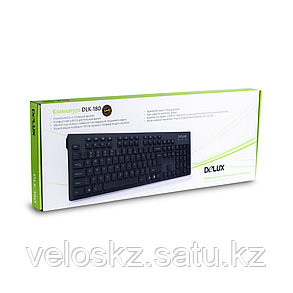 Клавиатура, Delux, DLK-180UB, USB, Кол-во стандартных клавиш 104, кабель 1,6м, фото 2