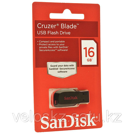 USB Флеш 16GB 2.0 SanDisk SDCZ50-016G-B35 черный-красный, фото 2