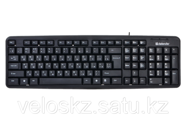 Defender Клавиатура проводная Defender Element HB-520 KZ черный