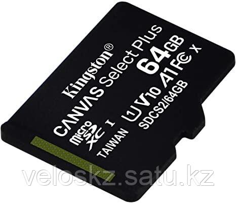 Kingston Карта памяти MicroSD 64GB Class 10 UHS-I Kingston SDCS2/64GBSP без адаптера