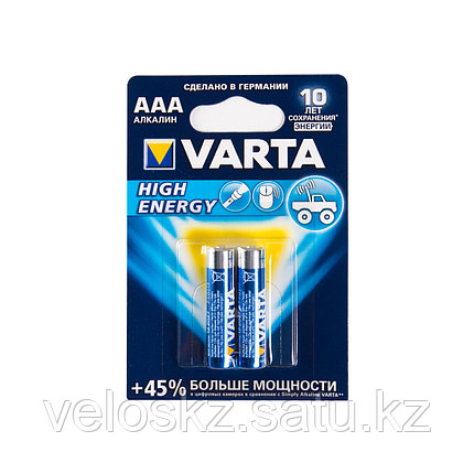Varta Батарейки VARTA, ААА, LR03 High Energy, (Longlife Power Mircro), 2шт, фото 2