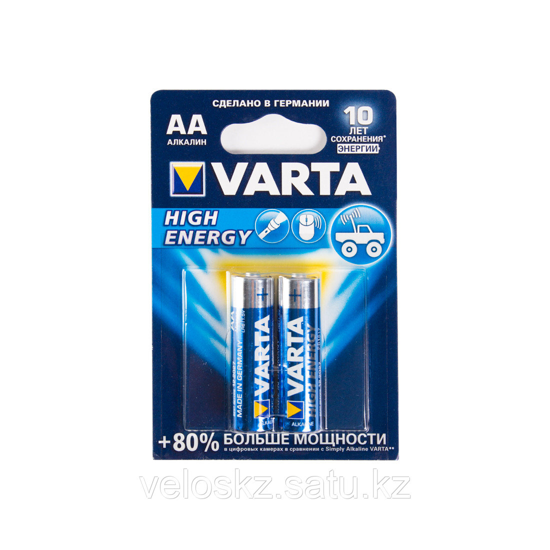 Varta Батарейки VARTA, АА, LR6 High Energy,(Longlife Power Mingnon) 2шт