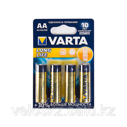 Батарейки VARTA АА, LR6 Longlife Mignon, 4шт, фото 2