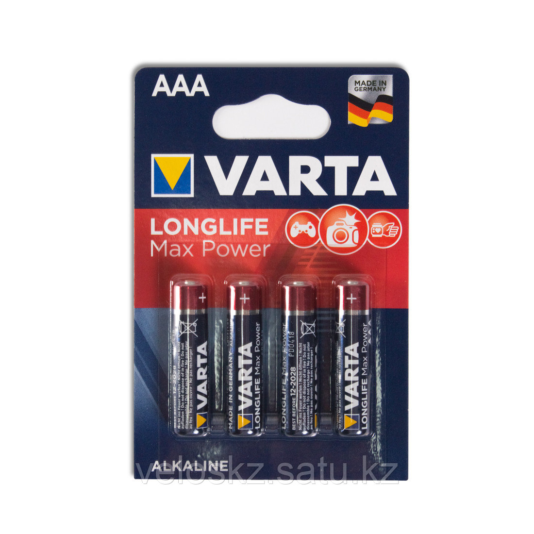 Varta Батарейки VARTA , ААА, LR03 Long Life Max Power Micro 4шт