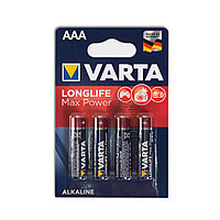 Батарейки VARTA , ААА, LR03 Long Life Max Power Micro 4шт