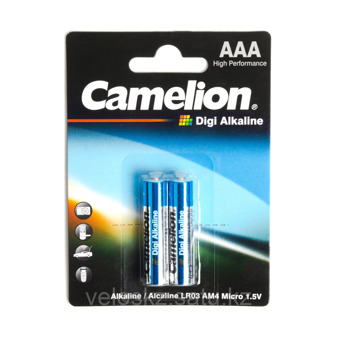 Camelion Батарейки CAMELION, ААА, LR03-BP2DG Digi Alkaline 2 шт. в блистере