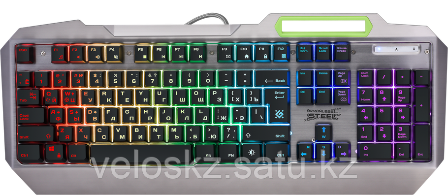 Defender Клавиатура проводная Defender Stainless steel GK-150DL, ENG/RUS, 9 режимов подсветки, фото 2
