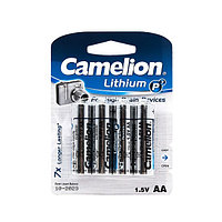 Батарейки CAMELION, АА, FR6-BP4, Lithium P7, 1.5V, 3000 mAh, 4 шт. в блистере