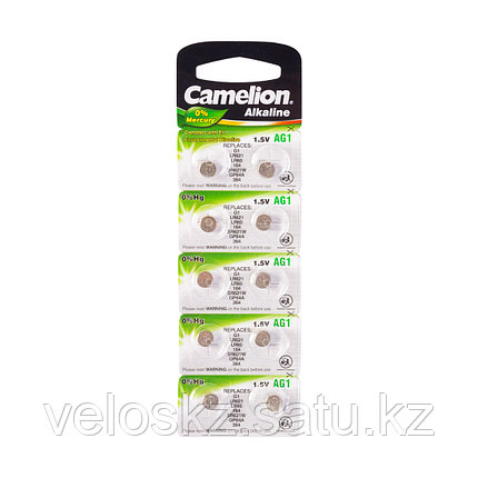 Батарейки,CAMELION, AG1-BP10, Alkaline, AG1, 1.5V, 0% Ртути, 10 шт. в блистере, фото 2