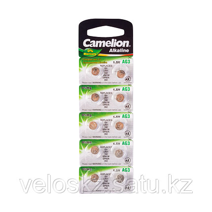 Camelion Батарейки, CAMELION, AG3-BP10, Alkaline, AG3, 1.5V, 0% Ртути, 10 шт. в блистере, фото 2