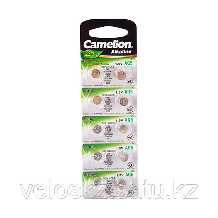 Camelion Батарейки, CAMELION, AG5-BP10, Alkaline, AG5, 1.5V, 0% Ртути, 10 шт. в блистере, фото 2