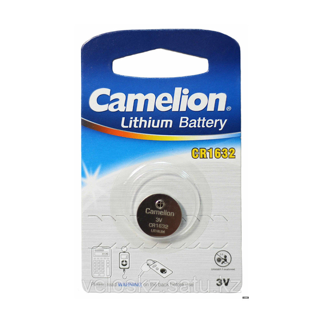 Camelion Батарейка, CAMELION, CR1632-BP1,　Lithium, 3V, 1 шт., Блистер