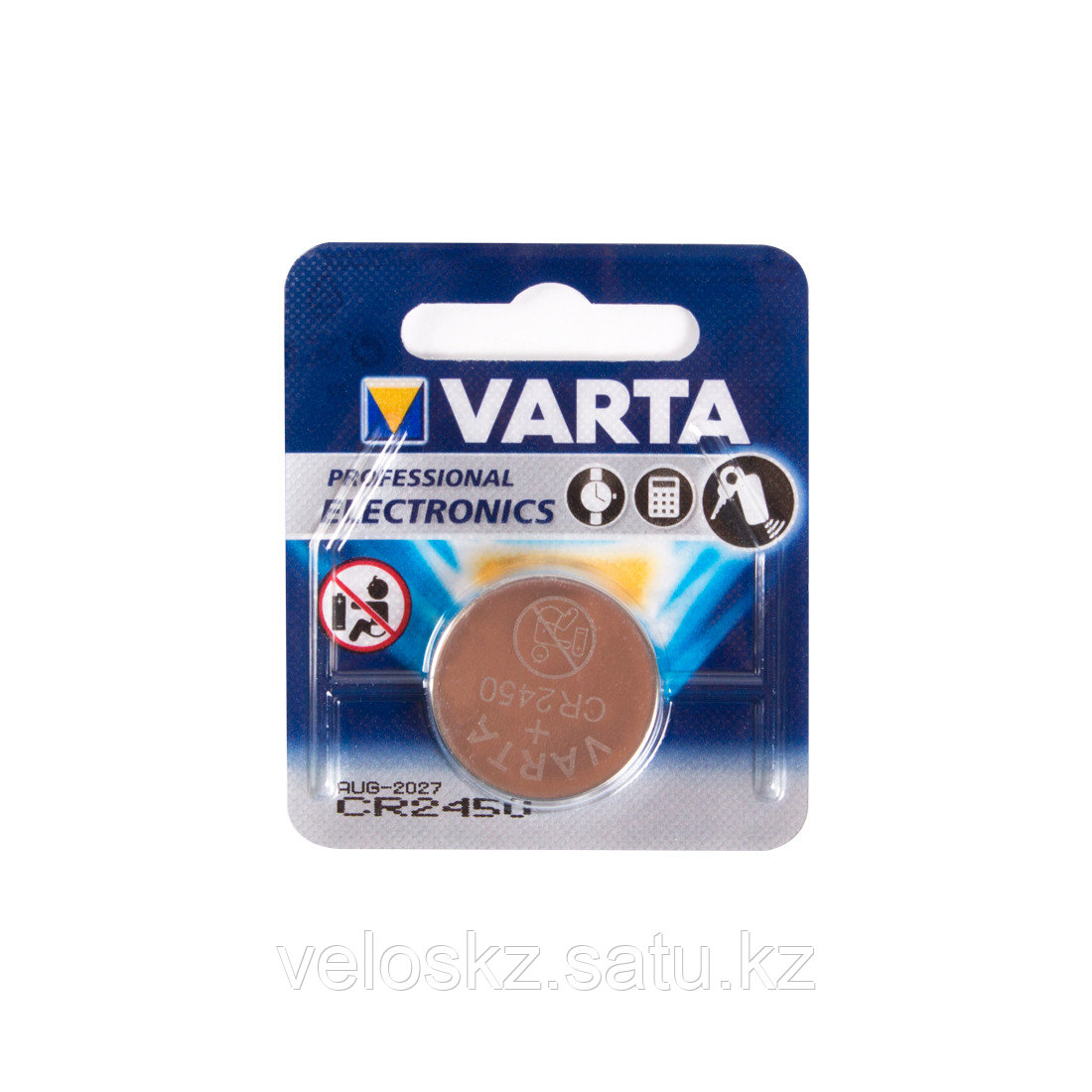 Varta Батарейка, VARTA, CR2450, 3V, 560 мАч, Professional Electronics, 1 шт. в Блистере