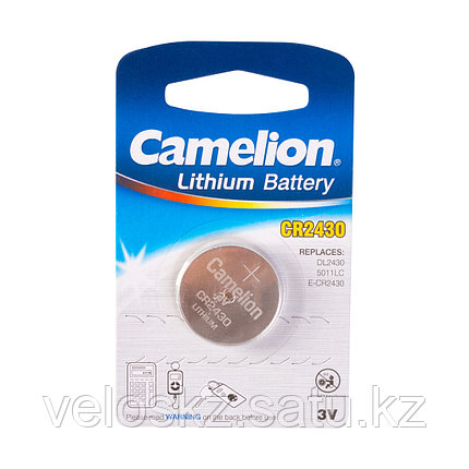 Camelion Батарейка, CAMELION, CR2430-BP1 Lithium Battery, CR2430, 3V, 220 mAh, 1 шт., фото 2
