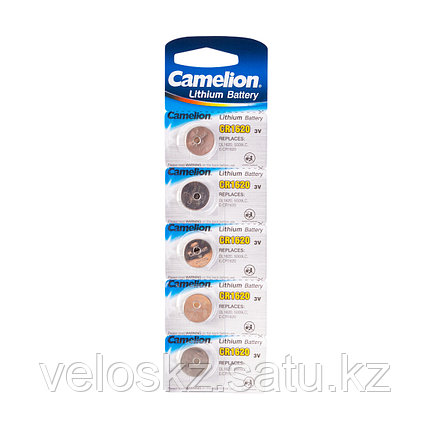 Camelion Батарейка, CAMELION, CR1620-BP5, Lithium Battery, CR1620, 3V, 220 mAh, 5 шт. в блистере, фото 2