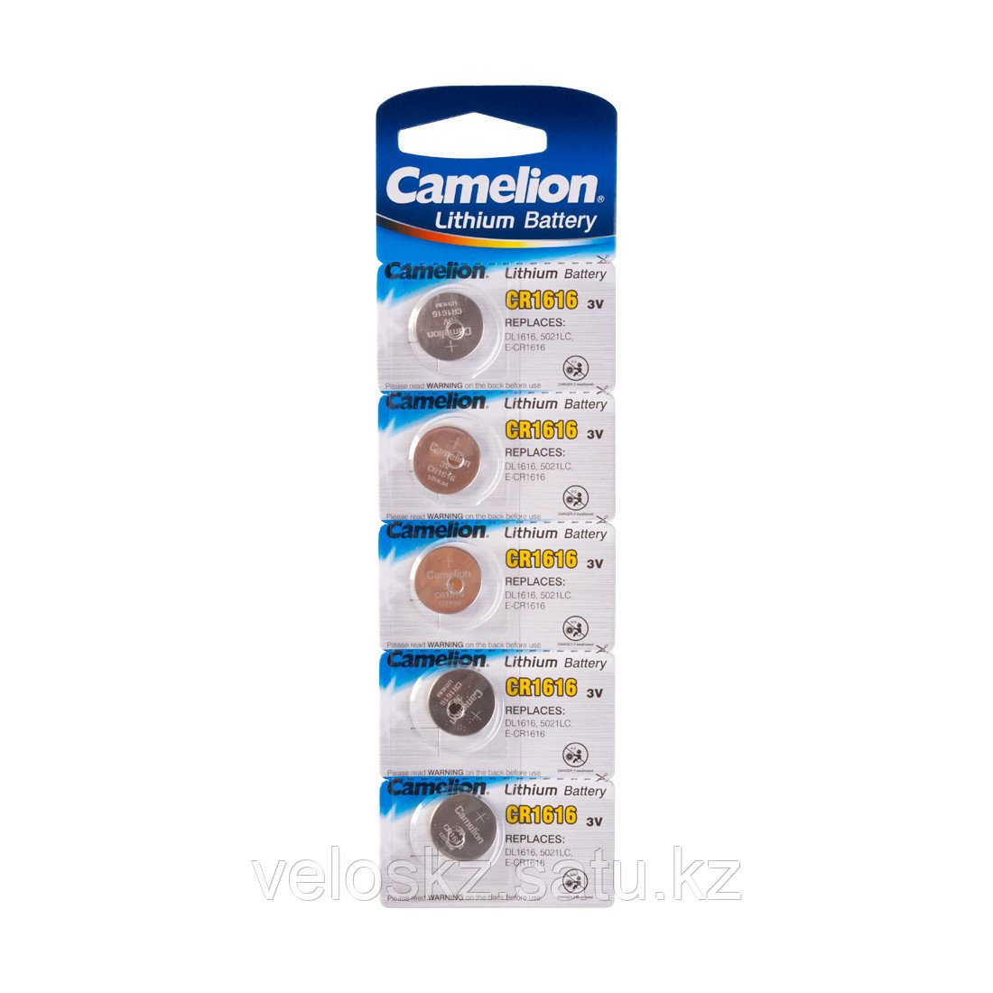 Camelion Батарейка, CAMELION, CR1616-BP5, Lithium Battery, CR1616, 3V, 220 mAh, 5 шт в блистере