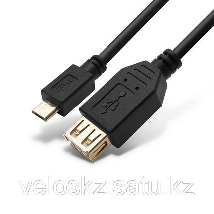 Переходник, SHIP, US109-0.15P, MICRO USB на USB Host OTG, Пол. пакет, 0.15м, Чёрный, фото 2
