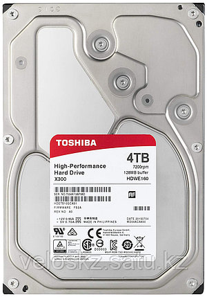 Toshiba Жесткий диск HDD 4000 Gb TOSHIBA HDWE140UZSVA X300, 3.5", 128Mb, 7200rpm, фото 2