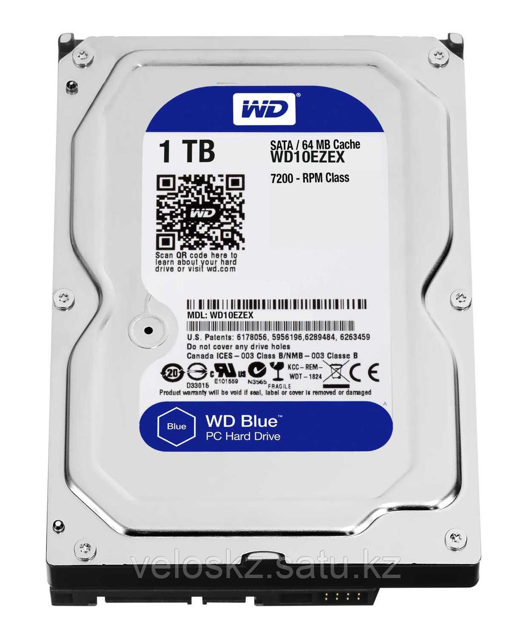 Western Digital (WD) Жесткий диск HDD 1000 Gb WD Blue WD10EZEX 64MB 7200RPM