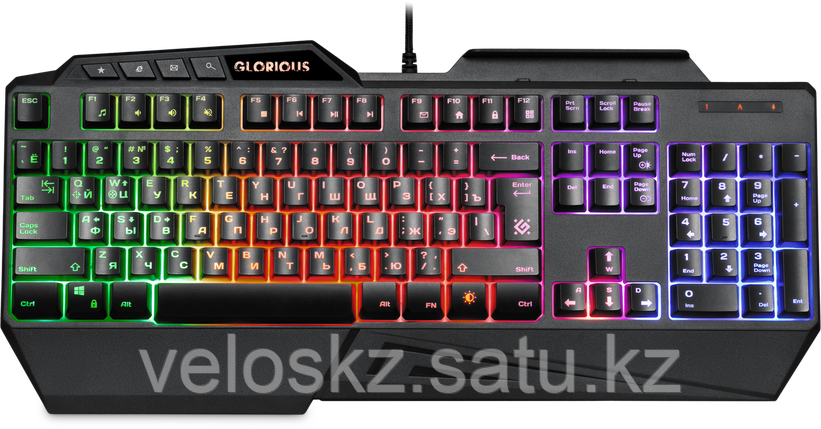 Defender Клавиатура проводная Defender Glorious GK-310L RU,RGB подсветка,19 Anti-Ghost, фото 2