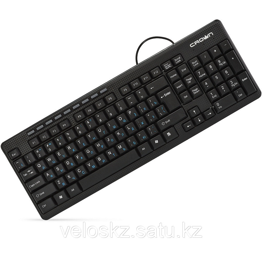 Crown Клавиатура проводная Crown CMK-481, USB, Kaz/Rus/En, 1.8m