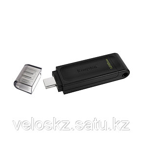 USB-накопитель Kingston DT70/128GB Type-C 128GB Чёрный, фото 2