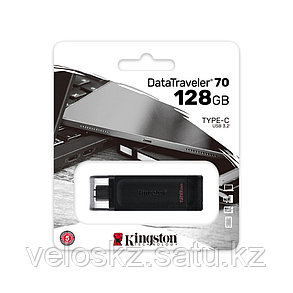 USB-накопитель Kingston DT70/128GB Type-C 128GB Чёрный, фото 2