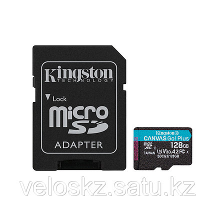 Карта памяти Kingston SDCG3/128GB A2 U3 V30 128GB + адаптер, фото 2