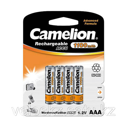 Camelion Аккумулятор AAA, CAMELION, NH-AAA1100BP4, Lockbox Rechargeable, 1.2V, 1100 mAh, 4 шт. в блистер, фото 2