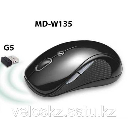 Мышь беспроводная KME MD-W135+G5 Black USB, фото 2