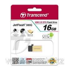 USB Флеш 16GB 2.0 Transcend OTG TS16GJF380G золото