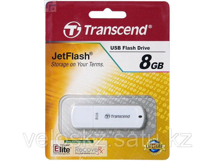 USB Флеш 8GB 2.0 Transcend TS8GJF370 белый