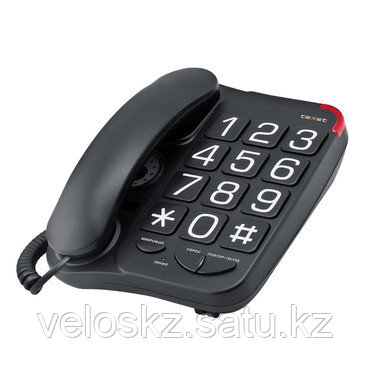Телефон проводной Texet ТХ-201 черный