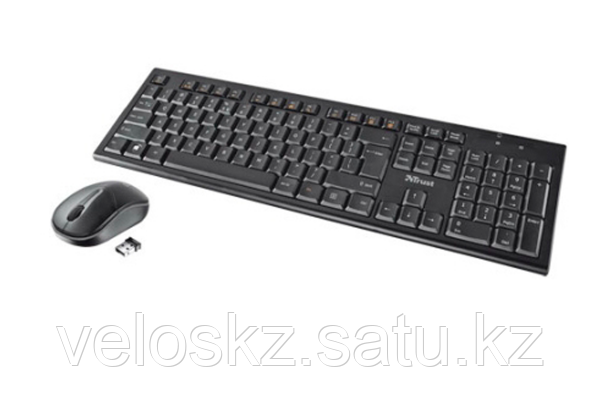 Комплект клавиатура+мышь TRUST RU NOLA WLESS черный