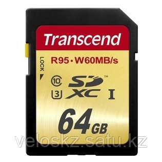 Карта памяти SD 64GB Class 10 U3 Transcend TS64GSDU3, фото 2