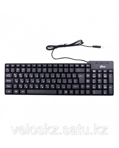 Клавиатура проводная RITMIX RKB-100 Black (EN/RU/KZ)