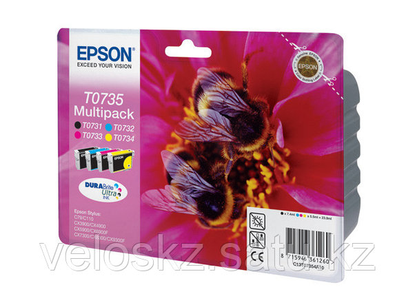 Картридж Epson C13T10554A10 (0735) C79/CX3900/4900/5900 набор 4 шт., фото 2